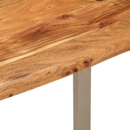 Tavolo da Pranzo 110x50x76 cm Legno Massello di Acacia | homemem39