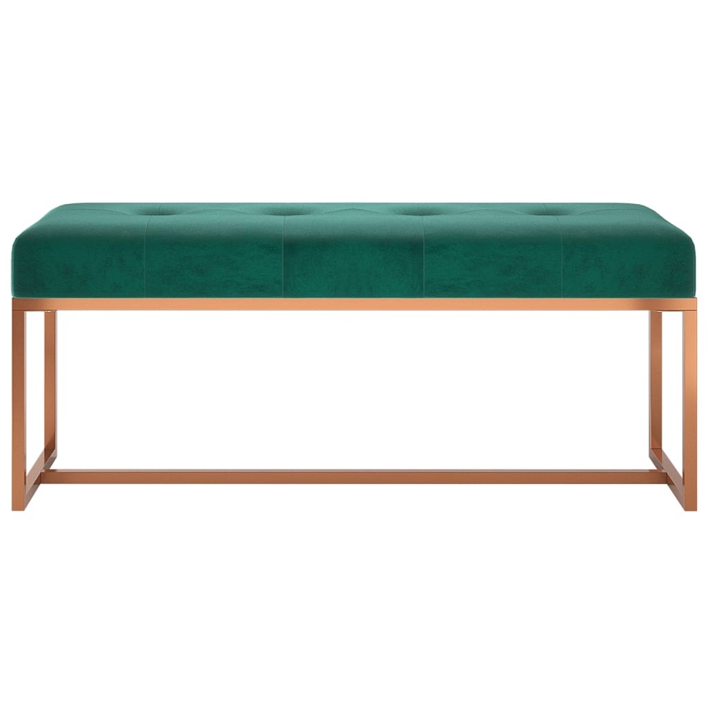 Panca Verde Scuro 110x36x45 cm in Velluto - homemem39