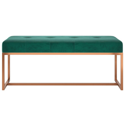 Panca Verde Scuro 110x36x45 cm in Velluto - homemem39