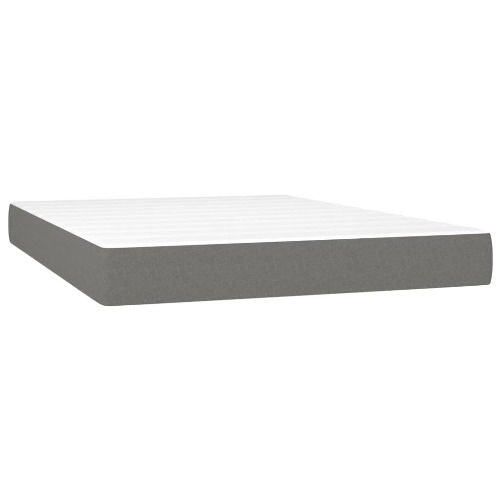 Giroletto a Molle con Materasso Grigio Scuro 140x200cm Tessuto | homemem39