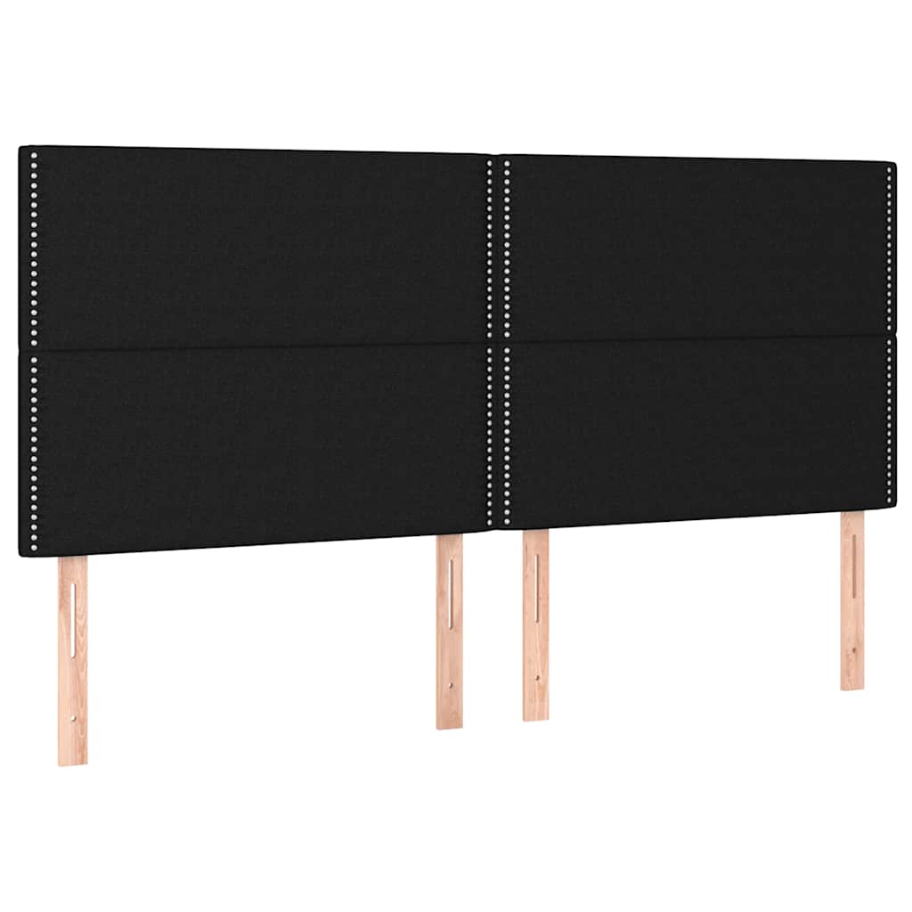Giroletto a Molle con Materasso Nero 160x200 cm in Tessuto | homemem39