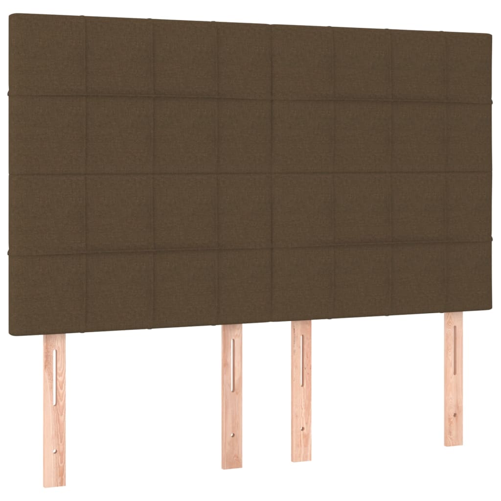 Giroletto a Molle con Materasso Marrone Scuro 140x190cm Tessuto | homemem39