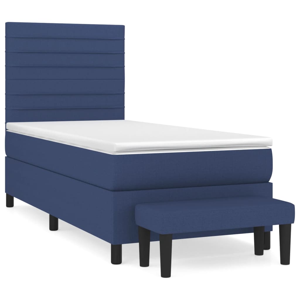 Giroletto a Molle con Materasso Blu 80x200 cm inTessuto | homemem39