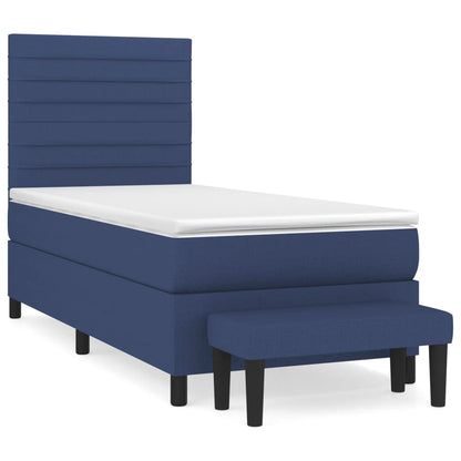 Giroletto a Molle con Materasso Blu 80x200 cm inTessuto | homemem39