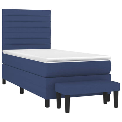 Giroletto a Molle con Materasso Blu 80x200 cm inTessuto | homemem39