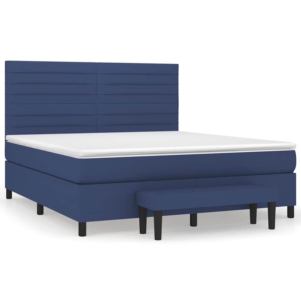 Giroletto a Molle con Materasso Blu 180x200 cm in Tessuto | homemem39