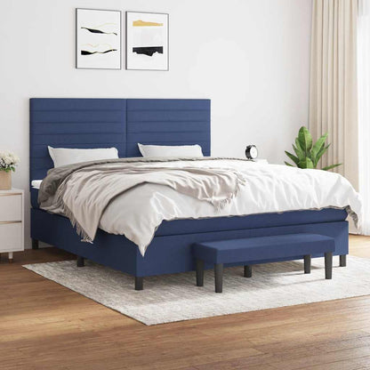 Giroletto a Molle con Materasso Blu 180x200 cm in Tessuto | homemem39