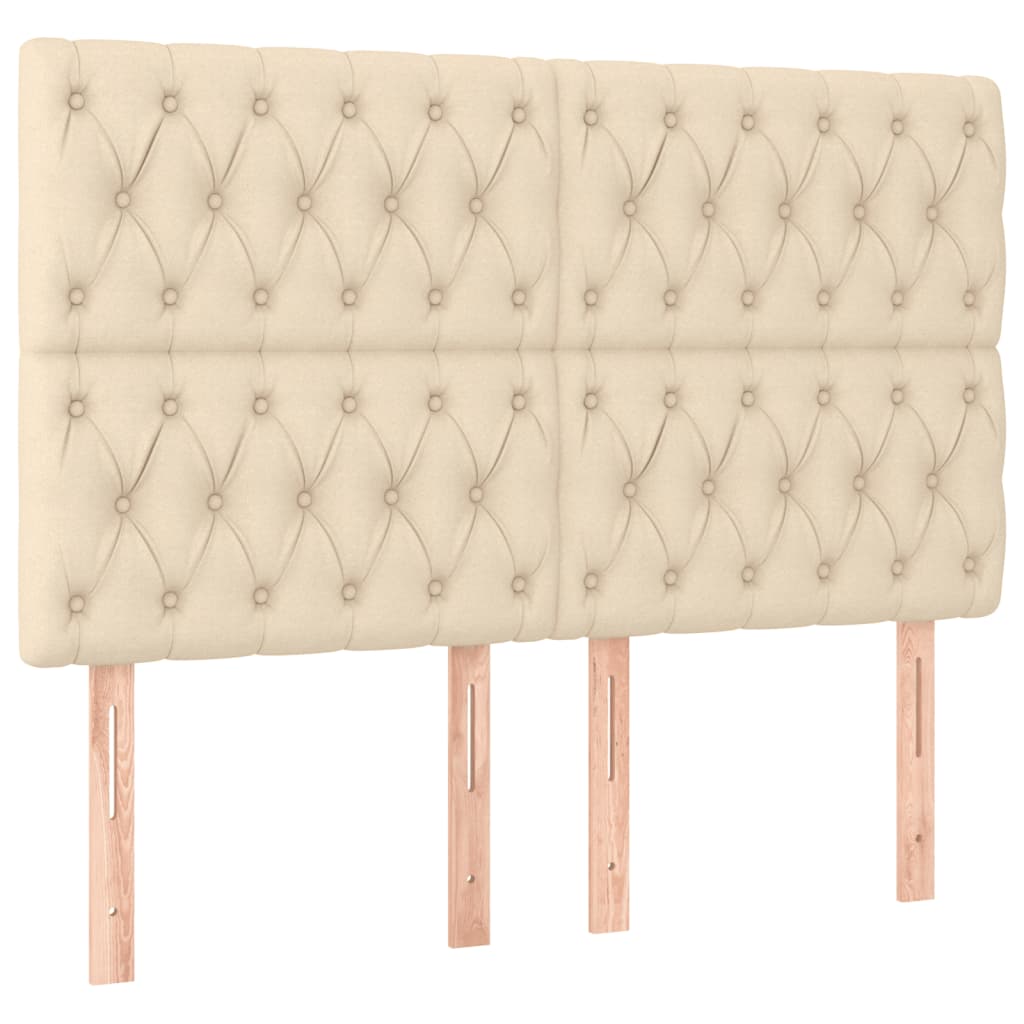 Giroletto a Molle con Materasso Crema 140x19 cm in Tessuto | homemem39