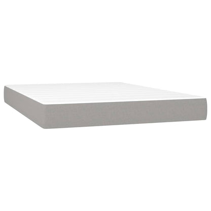 Giroletto a Molle con Materasso Grigio Chiaro 140x190cm Tessuto | homemem39