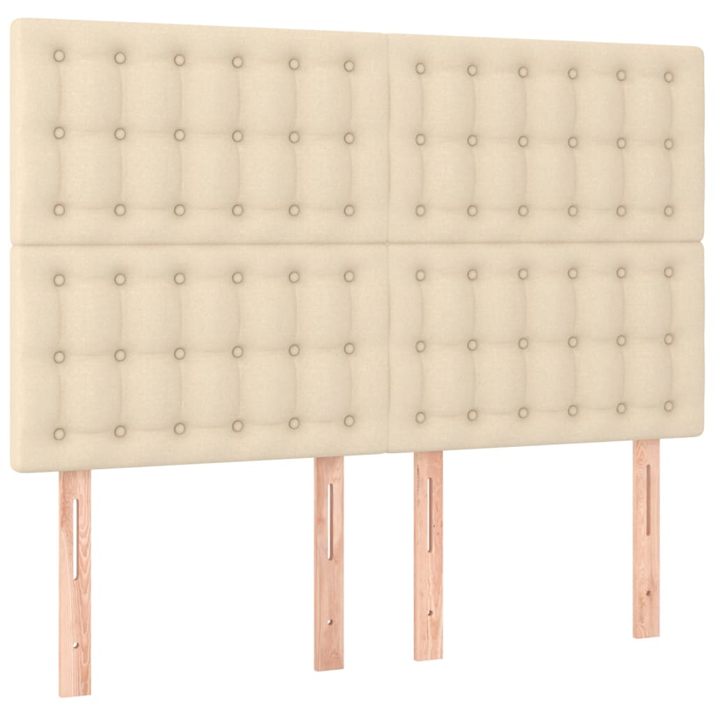 Giroletto a Molle con Materasso Crema 140x19 cm in Tessuto | homemem39