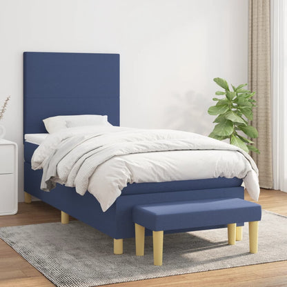Giroletto a Molle con Materasso Blu 80x200 cm inTessuto | homemem39
