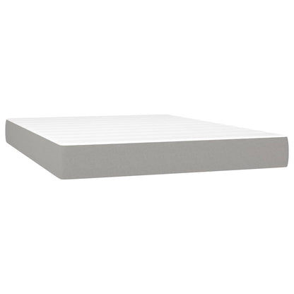 Giroletto a Molle con Materasso Grigio Chiaro 140x190cm Tessuto | homemem39