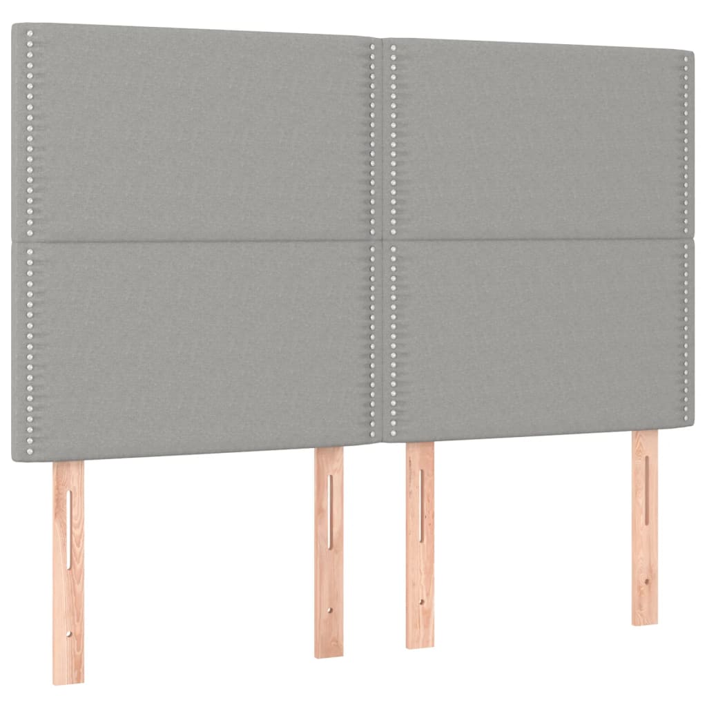 Giroletto a Molle con Materasso Grigio Chiaro 140x190cm Tessuto | homemem39