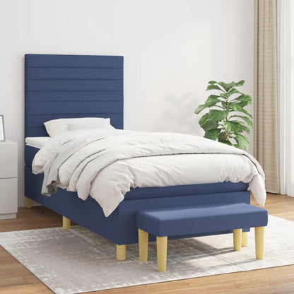 Giroletto a Molle con Materasso Blu 80x200 cm inTessuto | homemem39