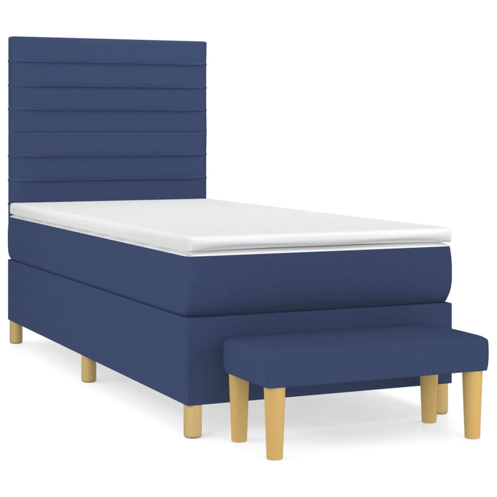 Giroletto a Molle con Materasso Blu 90x190 cm in Tessuto | homemem39