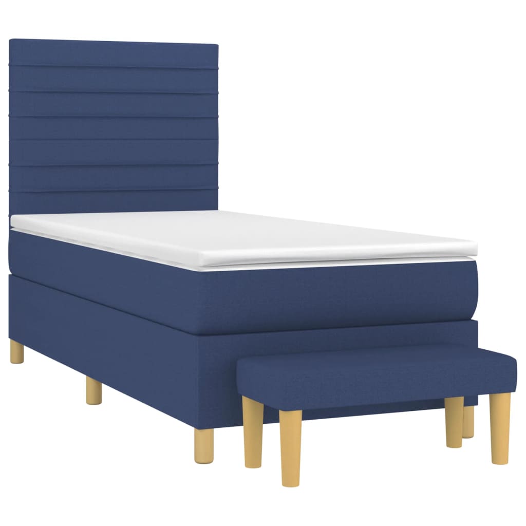 Giroletto a Molle con Materasso Blu 90x190 cm in Tessuto | homemem39