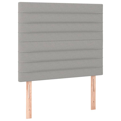 Giroletto a Molle con Materasso Grigio Chiaro 120x200cm Tessuto