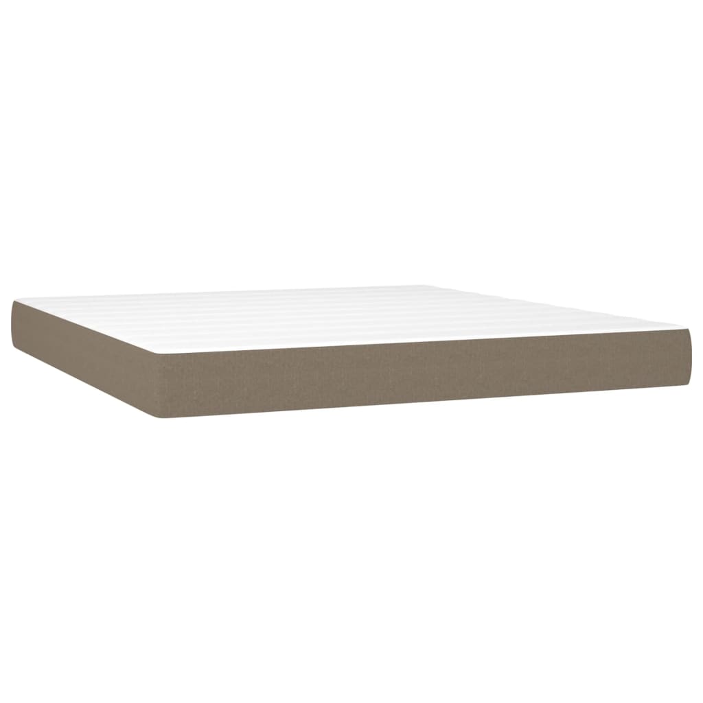 Giroletto a Molle con Materasso Tortora 180x200 cm in Tessuto | homemem39
