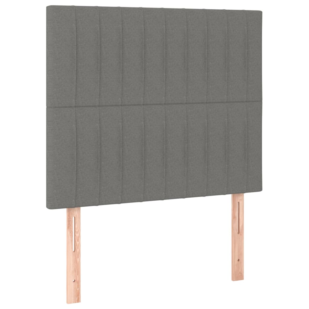 Giroletto a Molle con Materasso Grigio Scuro 120x200 cm Tessuto | homemem39