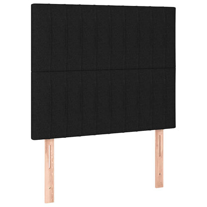 Giroletto a Molle con Materasso Nero 120x200 cm in Tessuto