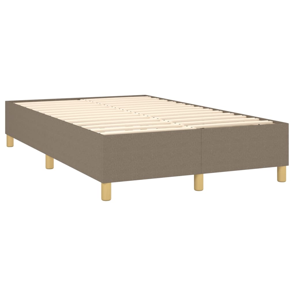Spring bed frame with dove gray mattress 120x200 cm in fabric