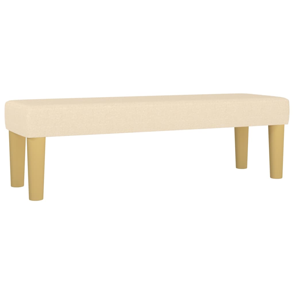 Giroletto a Molle con Materasso Crema 140x19 cm in Tessuto