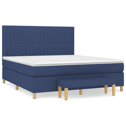 Giroletto a Molle con Materasso Blu 180x200 cm in Tessuto
