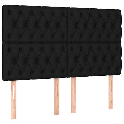 Giroletto a Molle con Materasso Nero 160x200 cm in Tessuto | homemem39