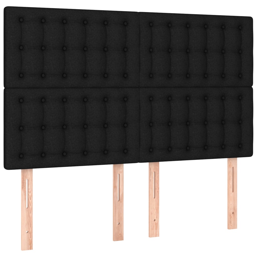 Giroletto a Molle con Materasso Nero 140x190 cm in Tessuto | homemem39
