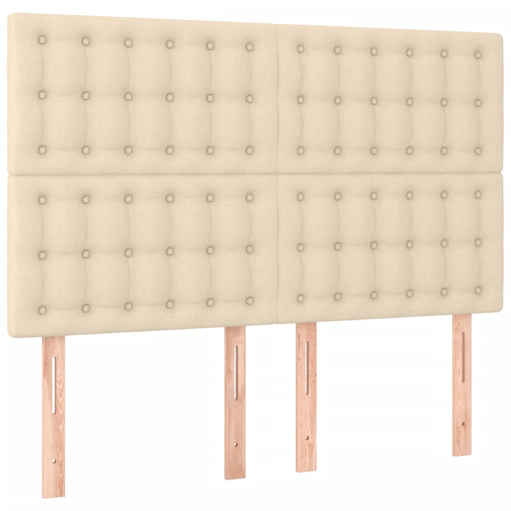 Giroletto a Molle con Materasso Crema 140x19 cm in Tessuto
