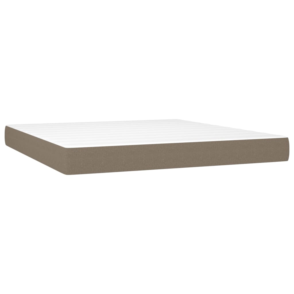 Giroletto a Molle con Materasso Tortora 180x200 cm in Tessuto | homemem39