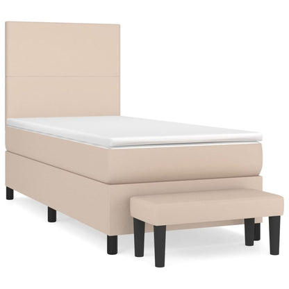 Giroletto a Molle con Materasso Cappuccino 90x190 cm Similpelle