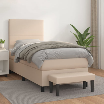 Giroletto a Molle con Materasso Cappuccino 90x190 cm Similpelle