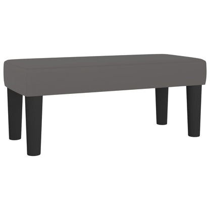Giroletto a Molle con Materasso Grigio 100x200 cm in Similpelle
