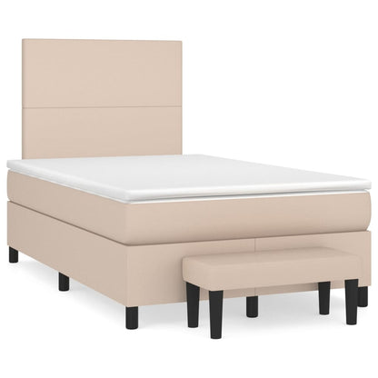 Giroletto a Molle con Materasso Cappuccino 120x200cm Similpelle
