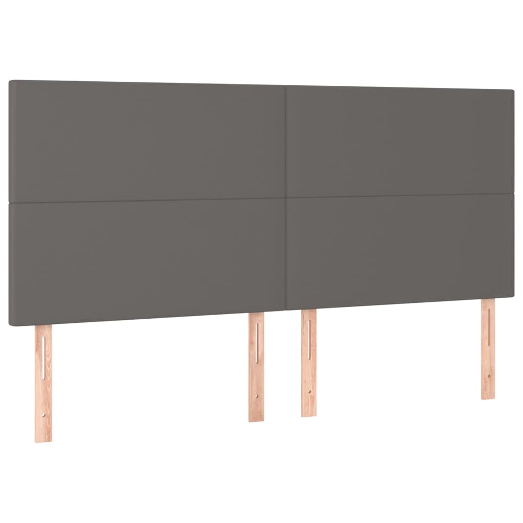 Giroletto a Molle con Materasso Grigio 160x200 cm in Similpelle | homemem39