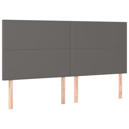 Giroletto a Molle con Materasso Grigio 160x200 cm in Similpelle | homemem39