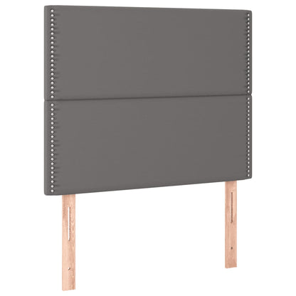 Giroletto a Molle con Materasso Grigio 120x200 cm in Similpelle