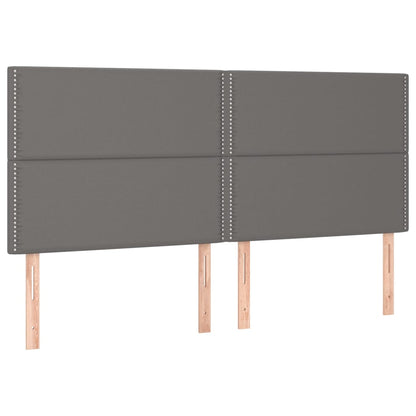 Giroletto a Molle con Materasso Grgio 200x200 cm in Similpelle