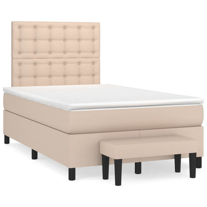 Giroletto a Molle con Materasso Cappuccino 120x200cm Similpelle