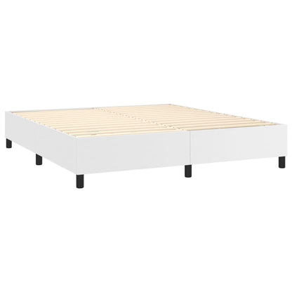 Giroletto a Molle con Materasso Bianco 180x200 cm in Similpelle