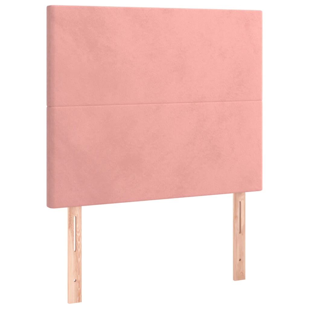 Giroletto a Molle con Materasso Rosa 80x200 cm in Velluto | homemem39