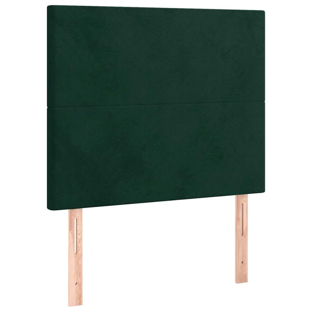 Giroletto a Molle con Materasso Verde Scuro 90x190 cm Velluto | homemem39