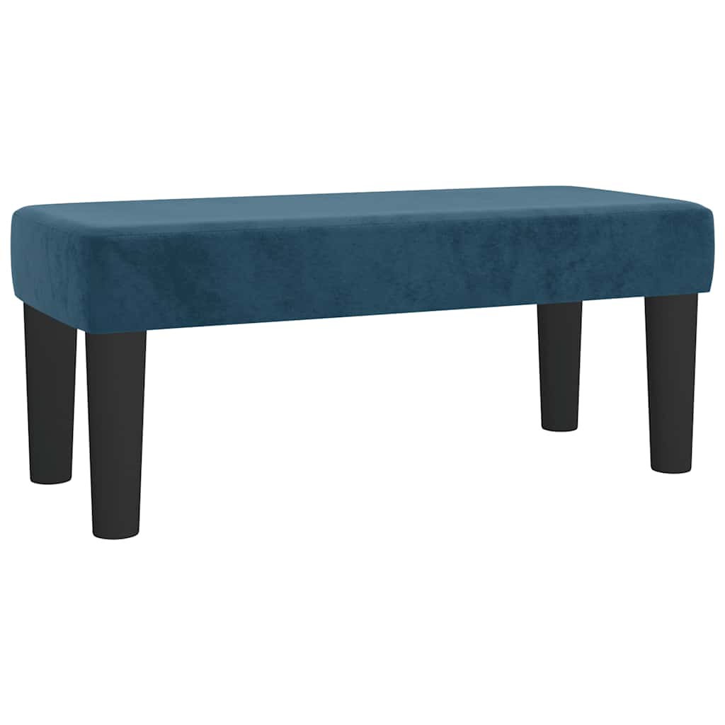 Giroletto a Molle con Materasso Blu Scuro 120x200 cm in Velluto