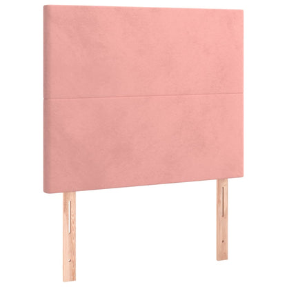 Giroletto a Molle con Materasso Rosa 120x200 cm in Velluto