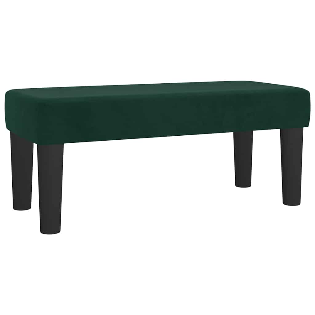 Giroletto a Molle con Materasso Verde Scuro 90x190 cm Velluto