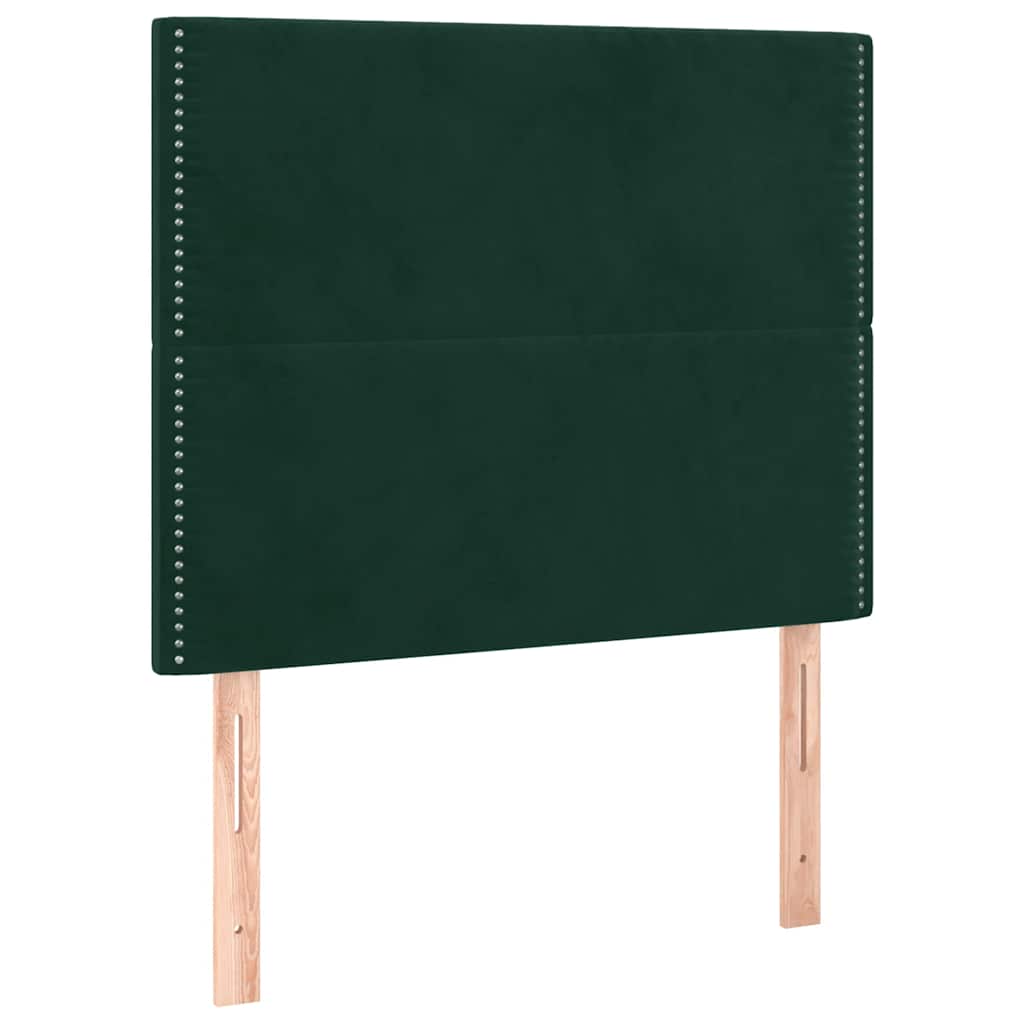 Giroletto a Molle con Materasso Verde Scuro 120x200 cm Velluto | homemem39
