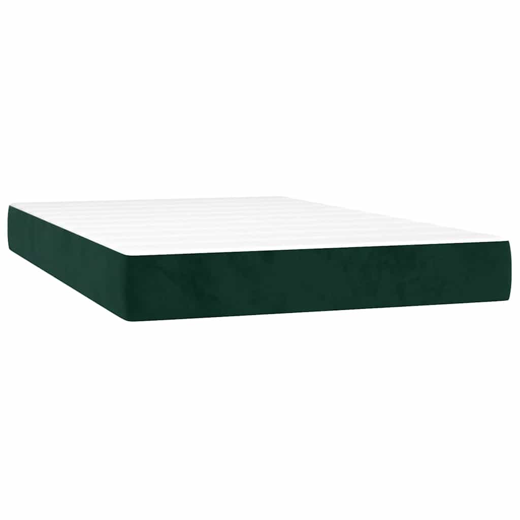 Giroletto a Molle con Materasso Verde Scuro 120x200 cm Velluto | homemem39