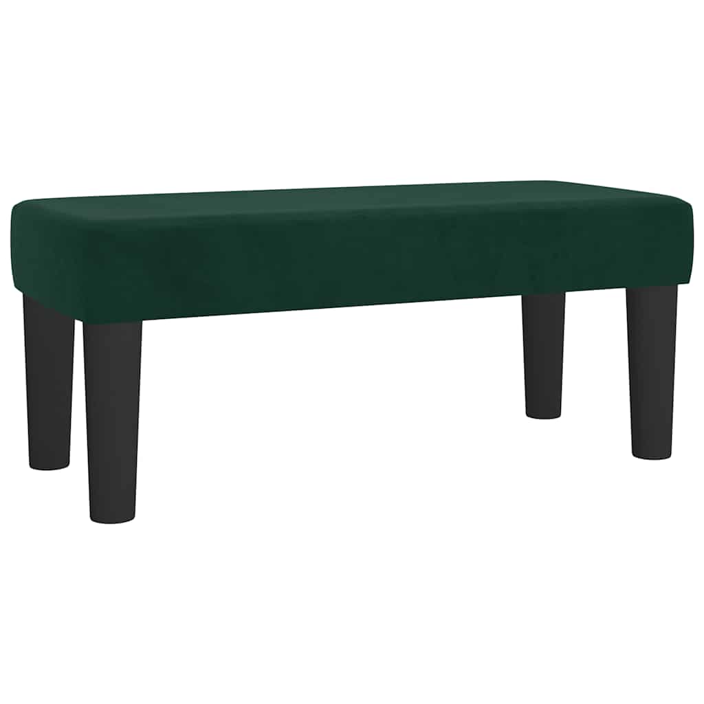 Giroletto a Molle con Materasso Verde Scuro 80x200 cm Velluto