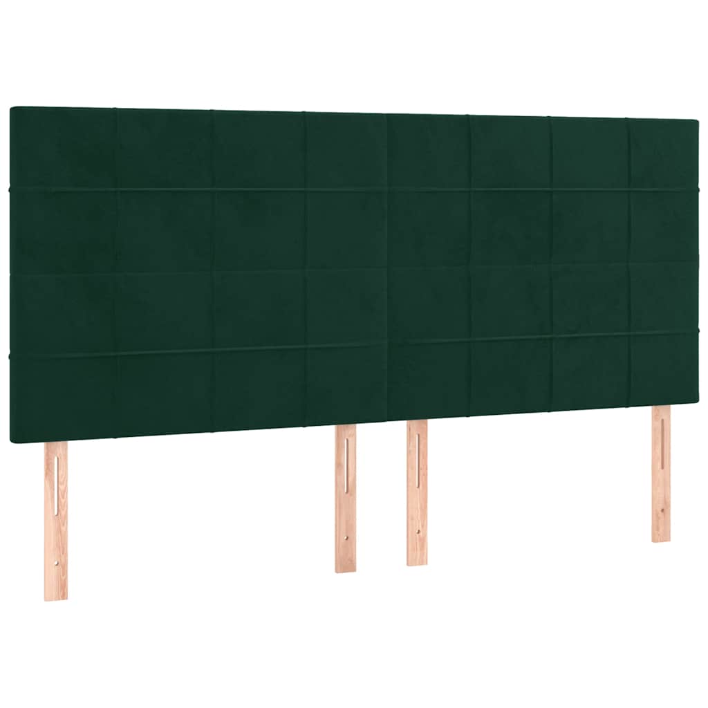 Giroletto a Molle con Materasso Verde Scuro 180x200 cm Velluto | homemem39